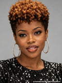 Gluelesse wig machine made afro honey Pixie cut wig