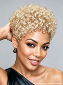 Gluelesse wig machine made blonde Pixie cut wig