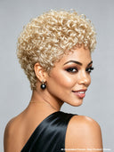 Gluelesse wig machine made blonde Pixie cut wig