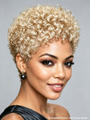 Gluelesse wig machine made blonde Pixie cut wig