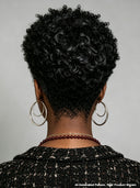 Ready to go machine made salt and pepper afro