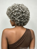 Machine made pixie cut wig egg wave salt and pepper