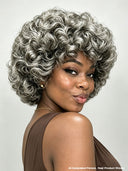 Machine made pixie cut wig egg wave salt and pepper