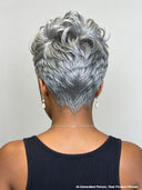 Machine made pixie cut wig salt and pepper Quick weave