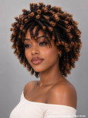 machine made spring curly brown mix black for black women