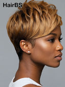 Glueless Wig pixie cut honey 100% Human Hair