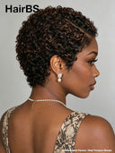Pixie wig Lace front 13x4 Brown 100% Human Hair