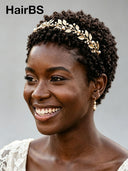 Pixie wig quick weave black 13x4 Lace afro curly 100% Human Hair