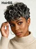 Salt and pepper pixie wig quick weave