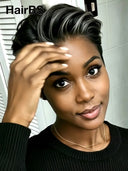 Lace front 13x4 Pixie wig Salt and Pepper for black woman