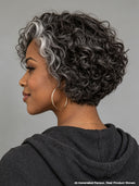 7x5 lace closure wig curly salt and pepper Pixie bouncy wave