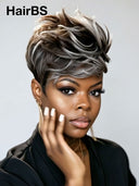 Lace front 13x4 Pixie wig Salt and Pepper