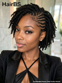 Full lace wig pixie cut black braided style Synthetic wigs
