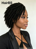 Full lace wig pixie cut black braided style Synthetic wigs