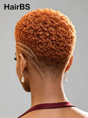 Topper Unit curly wave orange for black woman( NOT A WIG) 