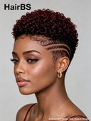 Topper Unit Machine made burgundy for black woman( NOT A WIG)