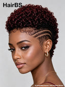 Topper Unit Machine made burgundy for black woman( NOT A WIG)