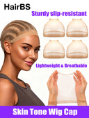 HairBS Wig Cap Set, 5 Packs (10 pcs,Brown) – Soft, light, Breathable Caps Fit for Wigs