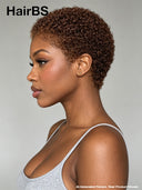 Pixie wig Lace front 13x4 ready to Go afro brown 100% Human Hair