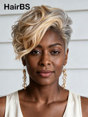 Lace front 13x6 Pixie cut wig quick weave blonde