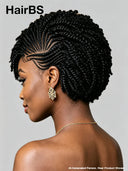 Full Lace Braided pre-styled wig for black woman