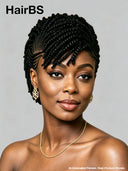 Full Lace Braided pre-styled wig for black woman