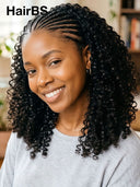 13x4 Lace wig updo braided hairstyles black curly  wave 14 inch 100% Human Hair