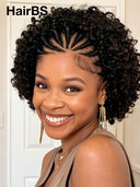 13x4 Lace wig updo braided hairstyles black 100% Human Hair