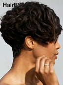 13x4 Lace Natural Black Pre-styled Updo With Braided  wig