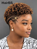 Full Lace with Braided wig afro brown for black woman