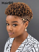 Full Lace with Braided wig afro brown for black woman