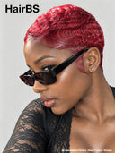 Full lace wig pixie burgundy 100% Human Hair