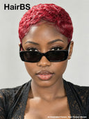Full lace wig pixie burgundy 100% Human Hair