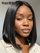 Buy 1 Get 1 Free $199 lace closure bob straight the luxe 