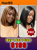 Buy 1 Get 1 Free $199 lace closure bob straight the luxe 