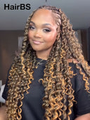 Feather Crochet Human Hair Extensions deep wave mix 4/27#  invisible and comfortable 100% Human Hair（50 grams per piece）