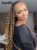 Feather Crochet Human Hair Extensions deep wave mix 4/27#  invisible and comfortable 100% Human Hair（50 grams per piece）