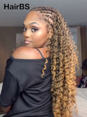 Feather Crochet Human Hair Extensions deep wave mix 4/27#  invisible and comfortable 100% Human Hair（50 grams per piece）