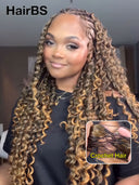 Feather Crochet Human Hair Extensions deep wave mix 4/27#  invisible and comfortable 100% Human Hair（50 grams per piece）