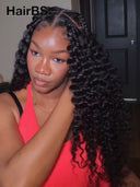 Feather Crochet Human Hair Extensions deep wave 100% Human Hair