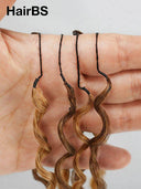 HairBS Feather Crochet Human Hair Extensions spring curly wave mix 4/27#  invisible and comfortable 100% Human Hair（50 grams per piece）