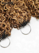 HairBS Feather Crochet Human Hair Extensions spring curly wave mix 4/27#  invisible and comfortable 100% Human Hair（50 grams per piece）