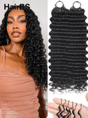 Feather Crochet Human Hair Extensions deep wave for black woman 100% Human Hair