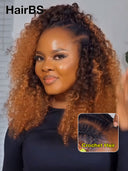 HairBS Feather Crochet Human Hair Extensions deep wave brown invisible and comfortable 100% Human Hair
