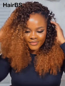 HairBS Feather Crochet Human Hair Extensions deep wave brown invisible and comfortable 100% Human Hair