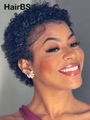 Lace front 13x4 Pixie cut Wig ready to go curly wave 100% Human Hair