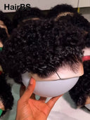 lace front pixie  wig curly wave 100% Human Hair for black woman