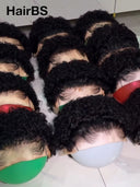 lace front pixie  wig curly wave 100% Human Hair for black woman