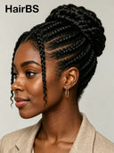 Full Lace wig braided style with bun