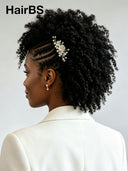 Full Lace wigPre-styled Updo curly wave With Braided